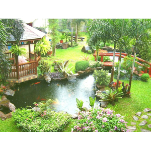 Sân vườn đẹp theo phong cách truyền thống
